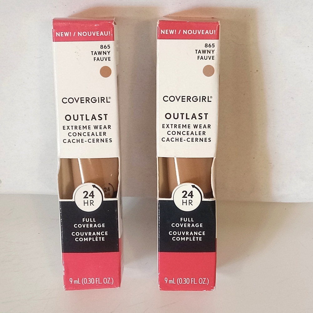 2 ~ COVERGIRL Outlast Extreme WearConcealer Tawny 865 Full Coverage Lightweight
